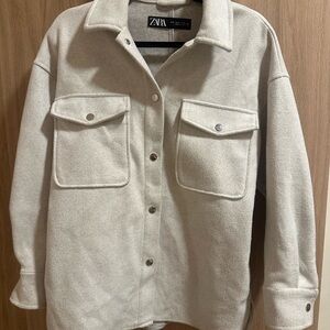 Zara Off-White Utility Jacket for Women